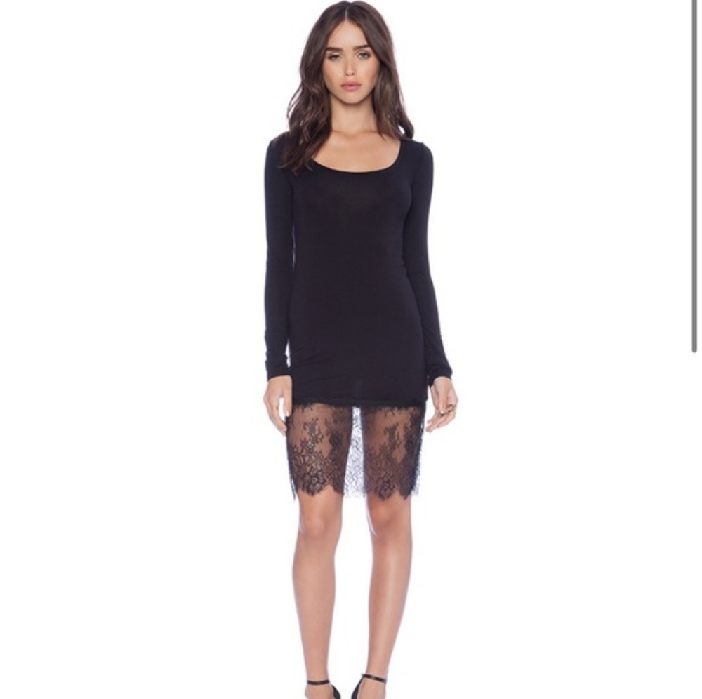 BCBG Livi long sleeve lace dress